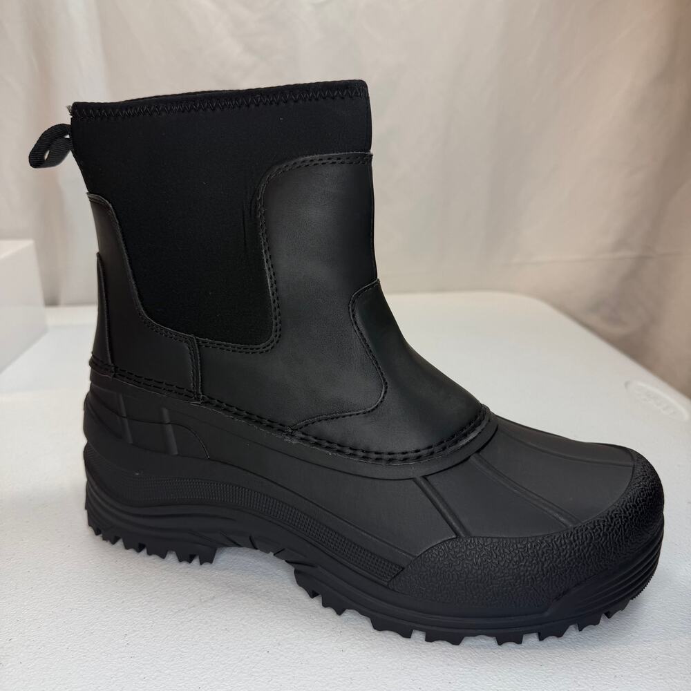 @R.CORD Black Men’s Snow Boots Size 10 Winter Waterproof Booties